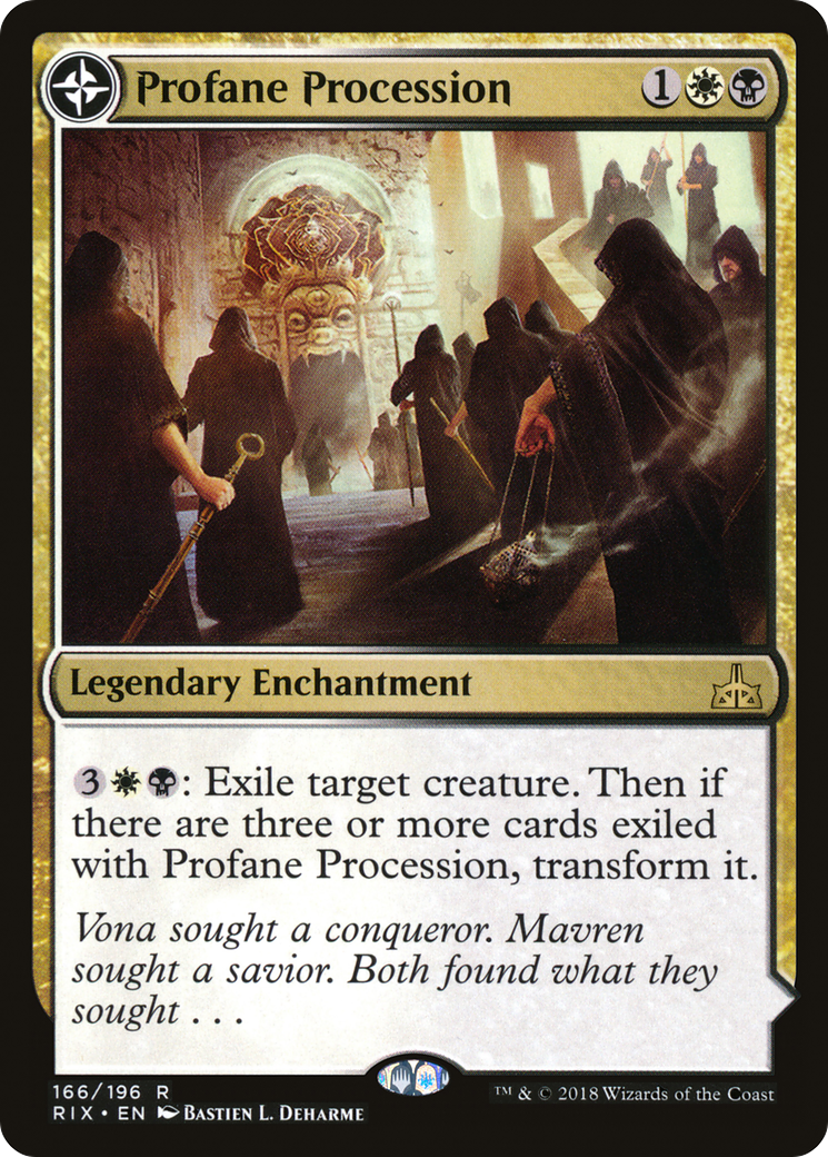 Profane Procession // Tomb of the Dusk Rose (166) - Rivals of Ixalan Foil