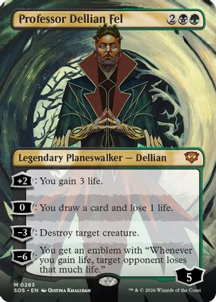 Professor Dellian Fel (Borderless) (283) Foil - Secrets of Strixhaven
