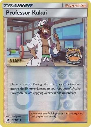 Professor Kukui (Regional Championships) [Staff] (128) Reverse Holofoil - Sun & Moon