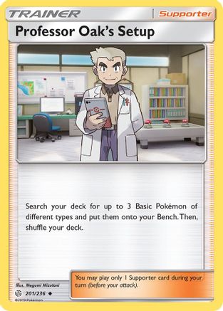 Professor Oak's Setup (201) Reverse Holofoil - Cosmic Eclipse
