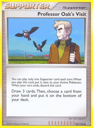 Professor Oak's Visit (122) Reverse Holofoil - Secret Wonders