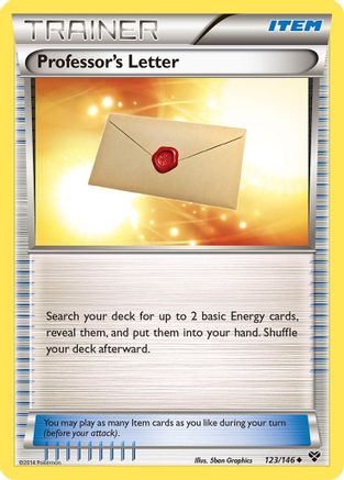 Professor's Letter (123) Reverse Holofoil - XY Base Set