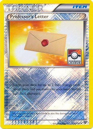 Professor's Letter (Pokemon League) (123) Reverse Holofoil - XY Base Set