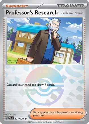 Professor's Research [Professor Rowan] (Poke Ball Pattern) (124) Reverse Holofoil - Prismatic Evolutions