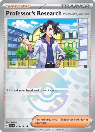 Professor's Research [Professor Sycamore] (Poke Ball Pattern) (125) Reverse Holofoil - Prismatic Evolutions