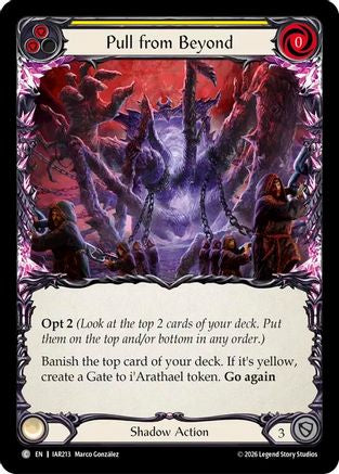Pull from Beyond (Yellow) (IAR213) Rainbow Foil - Usurp the Shadow Throne