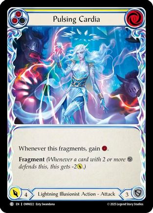 Pulsing Cardia (Yellow) (OMN022) Rainbow Foil - Omens of the Third Age