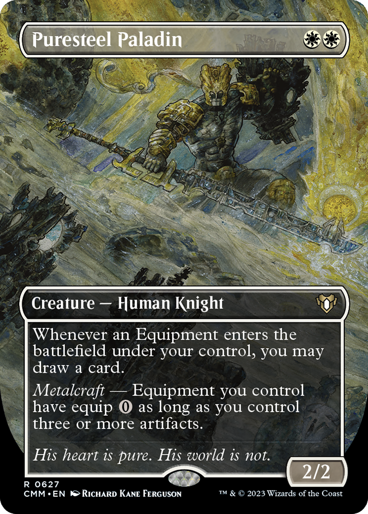 Puresteel Paladin (Borderless) (627) Foil - Commander Masters