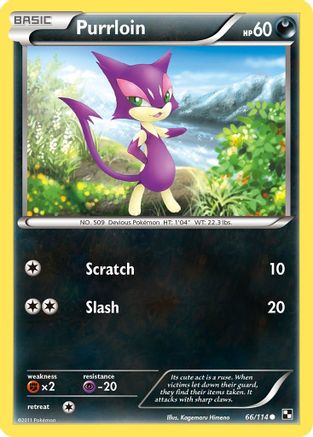 Purrloin (66) Reverse Holofoil - Black & White