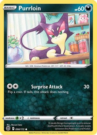Purrloin (90) Reverse Holofoil - Brilliant Stars
