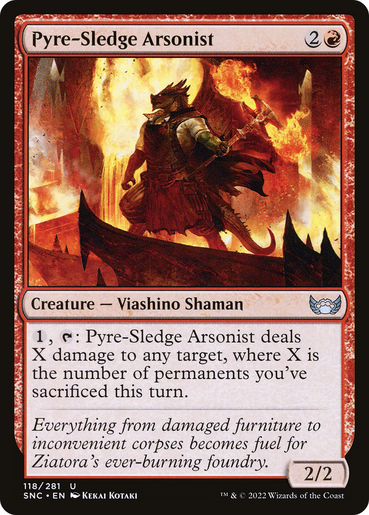 Pyre-Sledge Arsonist (118) - Streets of New Capenna Foil