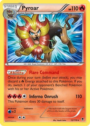 Pyroar (12) Reverse Holofoil - Phantom Forces