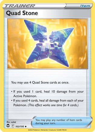 Quad Stone (163) Reverse Holofoil - Silver Tempest