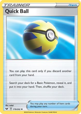 Quick Ball (179) Reverse Holofoil - Sword & Shield