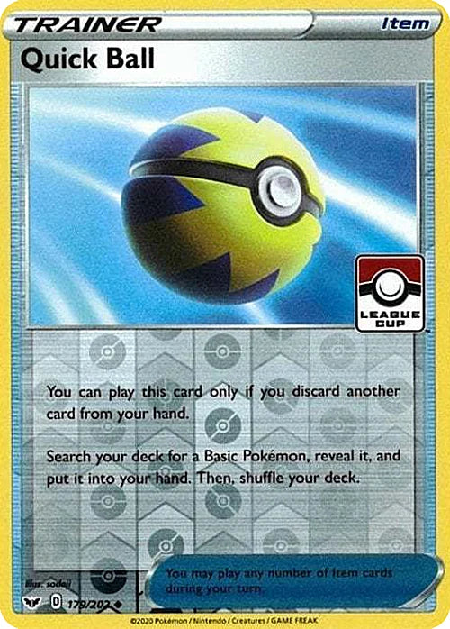 Quick Ball (League Cup) (179) Reverse Holofoil - League & Championship Cards