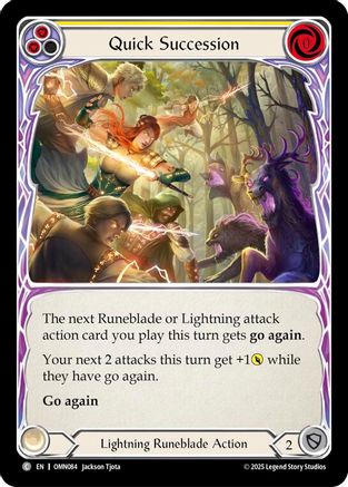Quick Succession (Yellow) (OMN084) Rainbow Foil - Omens of the Third Age