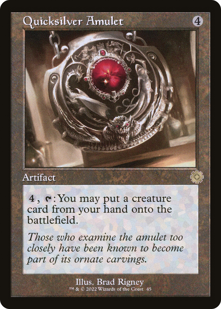 Quicksilver Amulet (Retro) (045) - The Brothers' War Retro Artifacts Foil