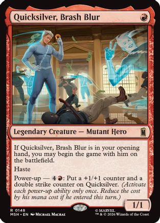 Quicksilver, Brash Blur (148) Foil - Marvel Super Heroes