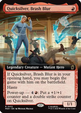 Quicksilver, Brash Blur (Extended Art) (412) - Marvel Super Heroes