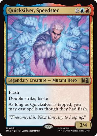Quicksilver, Speedster (091) Surge Foil - Commander: Marvel Super Heroes