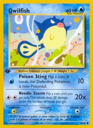 Qwilfish (49) (1st Edition) - Neo Revelation