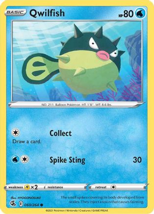 Qwilfish (60) Reverse Holofoil - Fusion Strike