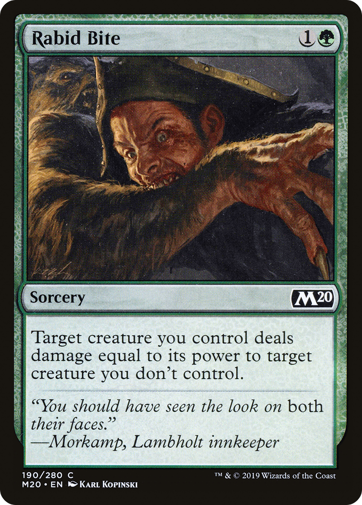 Rabid Bite (190) - Core Set 2020 Foil
