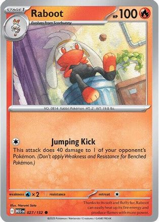 Raboot (27) Reverse Holofoil - Mega Evolution