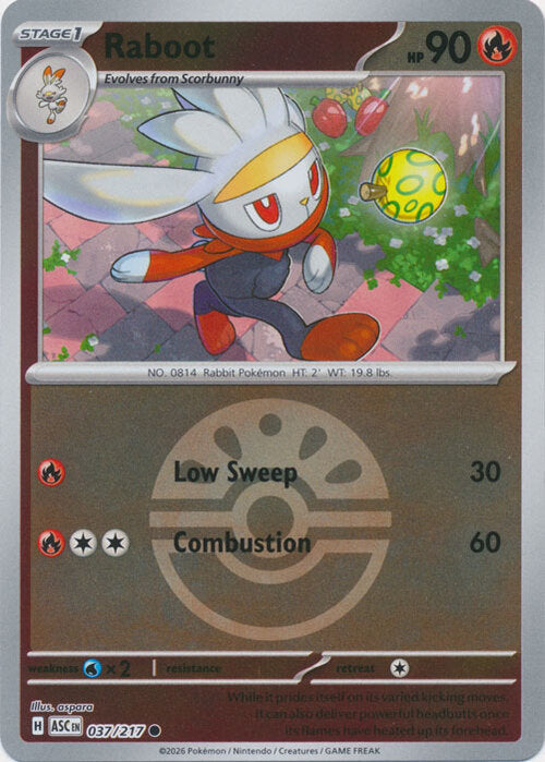 Raboot (Friend Ball) (37) Reverse Holofoil - Ascended Heroes