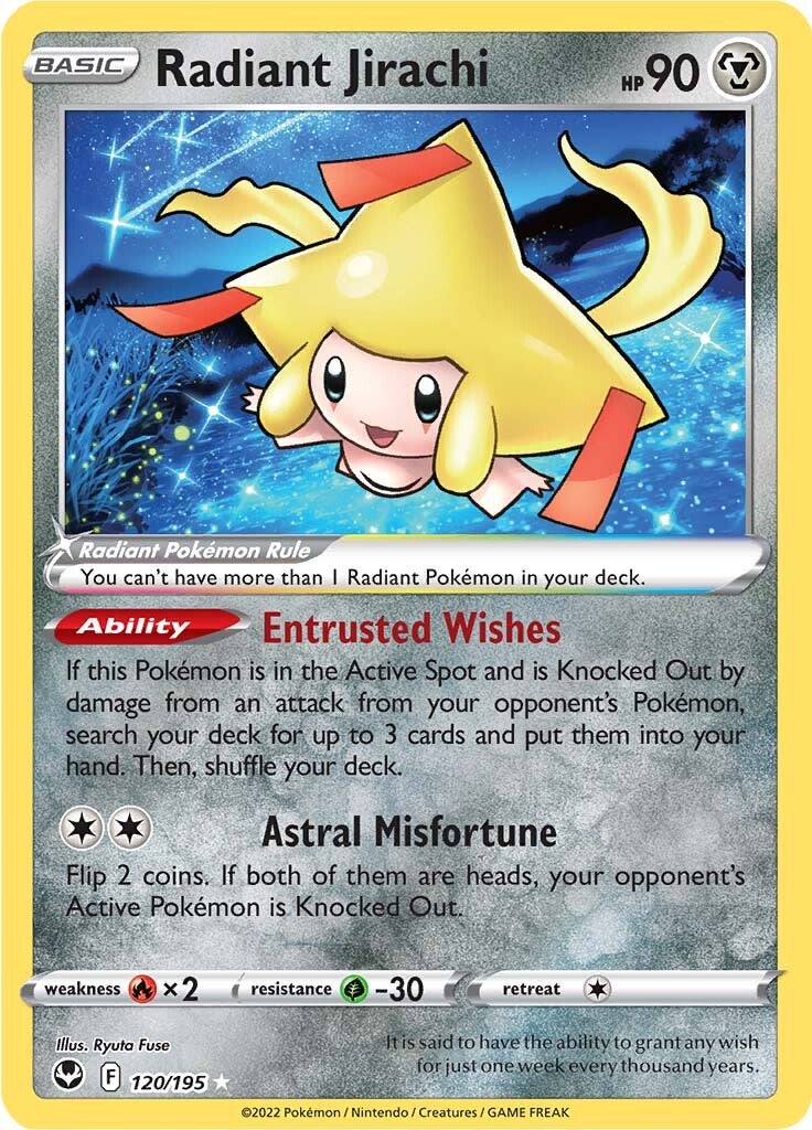 Radiant Jirachi (120) Holofoil - Silver Tempest