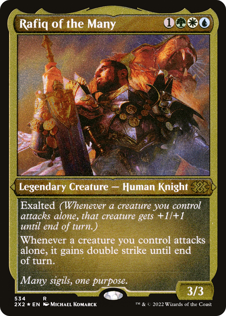 Rafiq of the Many (534) Etched Foil - Double Masters 2022