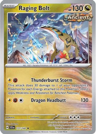Raging Bolt (111) Reverse Holofoil - Stellar Crown