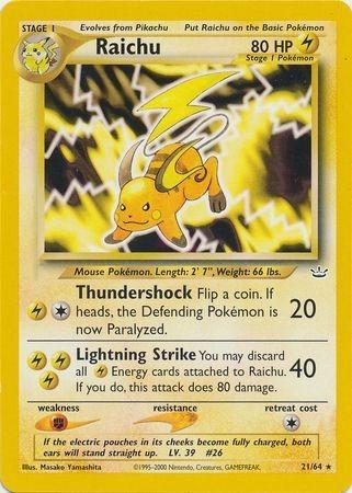 Raichu (21) (Unlimited) - Neo Revelation