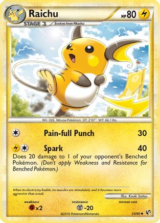 Raichu (33) Reverse Holofoil - Undaunted
