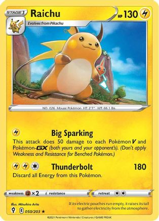 Raichu (50) Holofoil - Evolving Skies