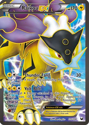 Raikou EX (Full Art) (105) Holofoil - Dark Explorers
