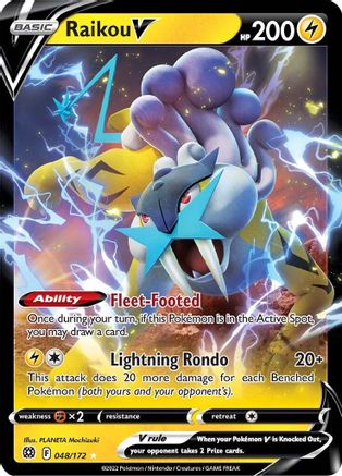 Raikou V (48) Holofoil - Brilliant Stars