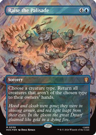 Raise the Palisade (Borderless) (058) Surge Foil - The Hobbit: Eternal-Legal