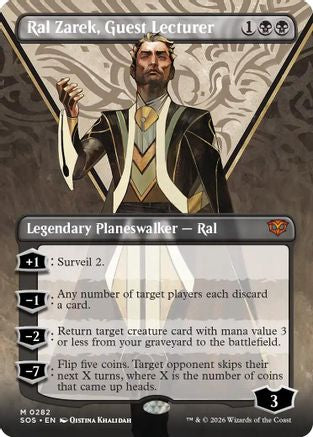 Ral Zarek, Guest Lecturer (Borderless) (282) Foil - Secrets of Strixhaven