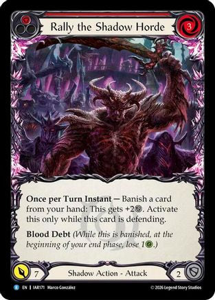 Rally the Shadow Horde (Red) (IAR171) Rainbow Foil - Usurp the Shadow Throne