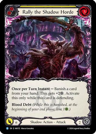 Rally the Shadow Horde (Yellow) (IAR172) Rainbow Foil - Usurp the Shadow Throne
