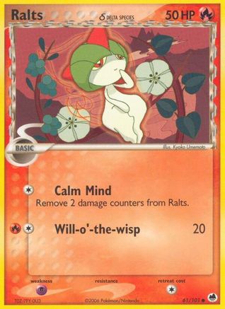Ralts (Delta Species) (61) Reverse Holofoil - Dragon Frontiers