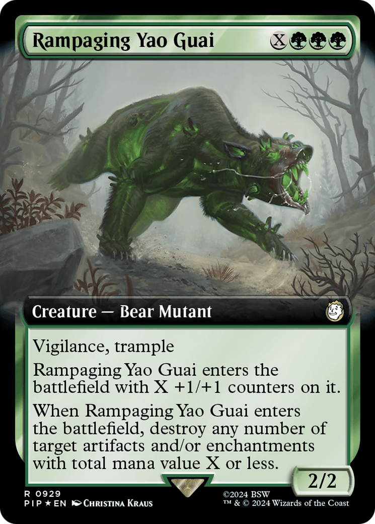 Rampaging Yao Guai (Extended Art) (929) Surge Foil - Fallout