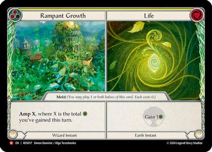 Rampant Growth // Life (LGS341) Cold Foil - Flesh and Blood: Promo Cards