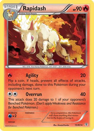 Rapidash (15) Reverse Holofoil - Generations