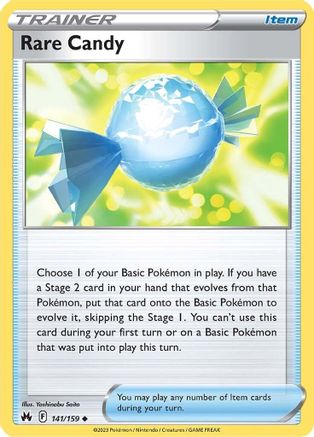 Rare Candy (141) Reverse Holofoil - Crown Zenith