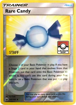 Rare Candy (League Cup) [Staff] (142) Reverse Holofoil - League & Championship Cards