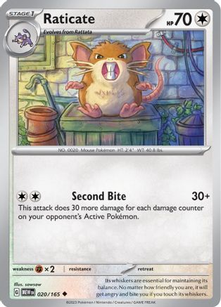 Raticate (20) Reverse Holofoil - 151