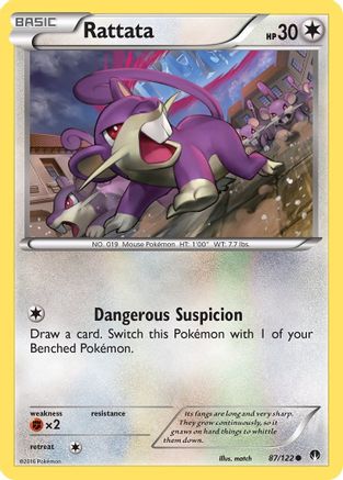 Rattata (87) Reverse Holofoil - BREAKpoint