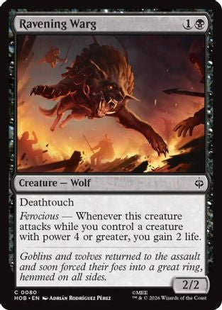 Ravening Warg (080) Foil - The Hobbit